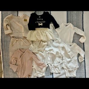 Newborn set pajamas, sweater, onesies baby gap, carters, h&m, gerber